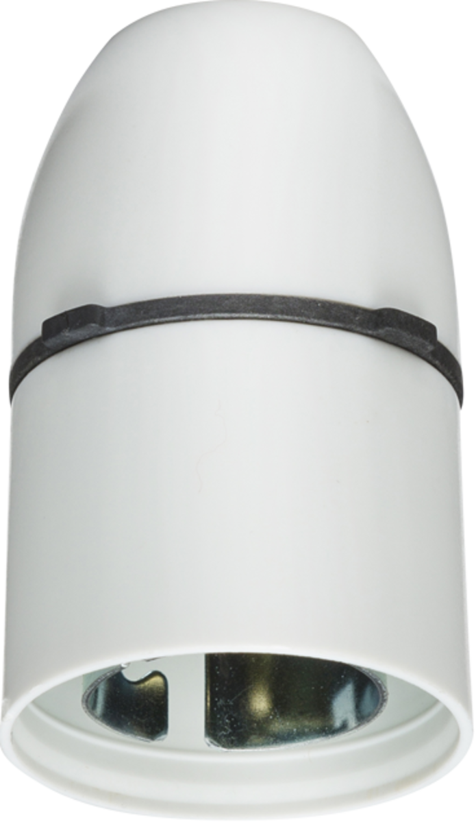 Knightsbridge: SN8250, T2 BC Cord Grip Lampholder, 100W Max, 230V, White, BS EN 61184 Certified