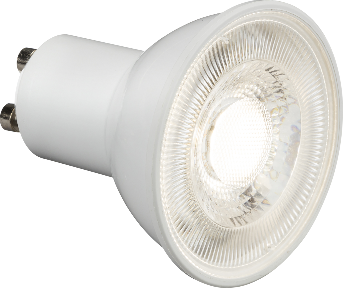 Knightsbridge: GU5PDCW, GU10 LED Dimmable Lamp, 5W, 230V, Cool White 4000K, 680lm, 40° Beam Angle, White Finish, Energy Class D