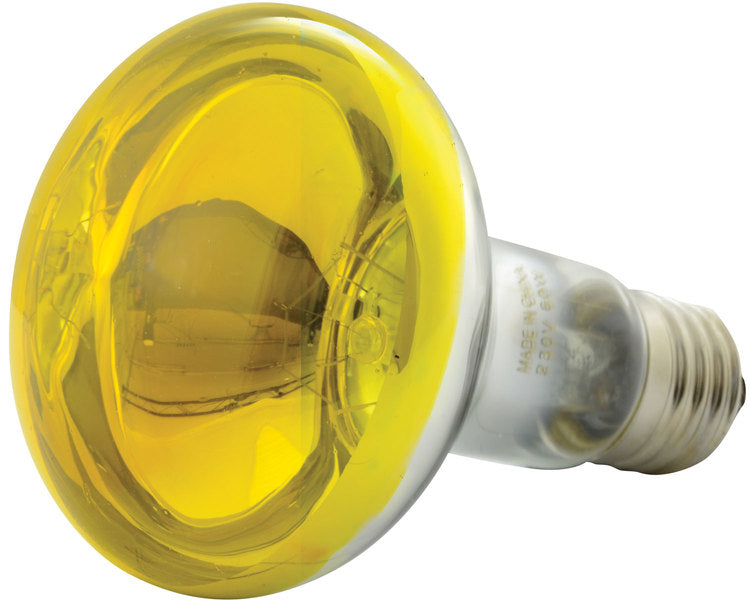 QTX: 160.006UK, R80 Yellow Reflector Bulb, 60W, E27 Fitting, 750 Hours Life