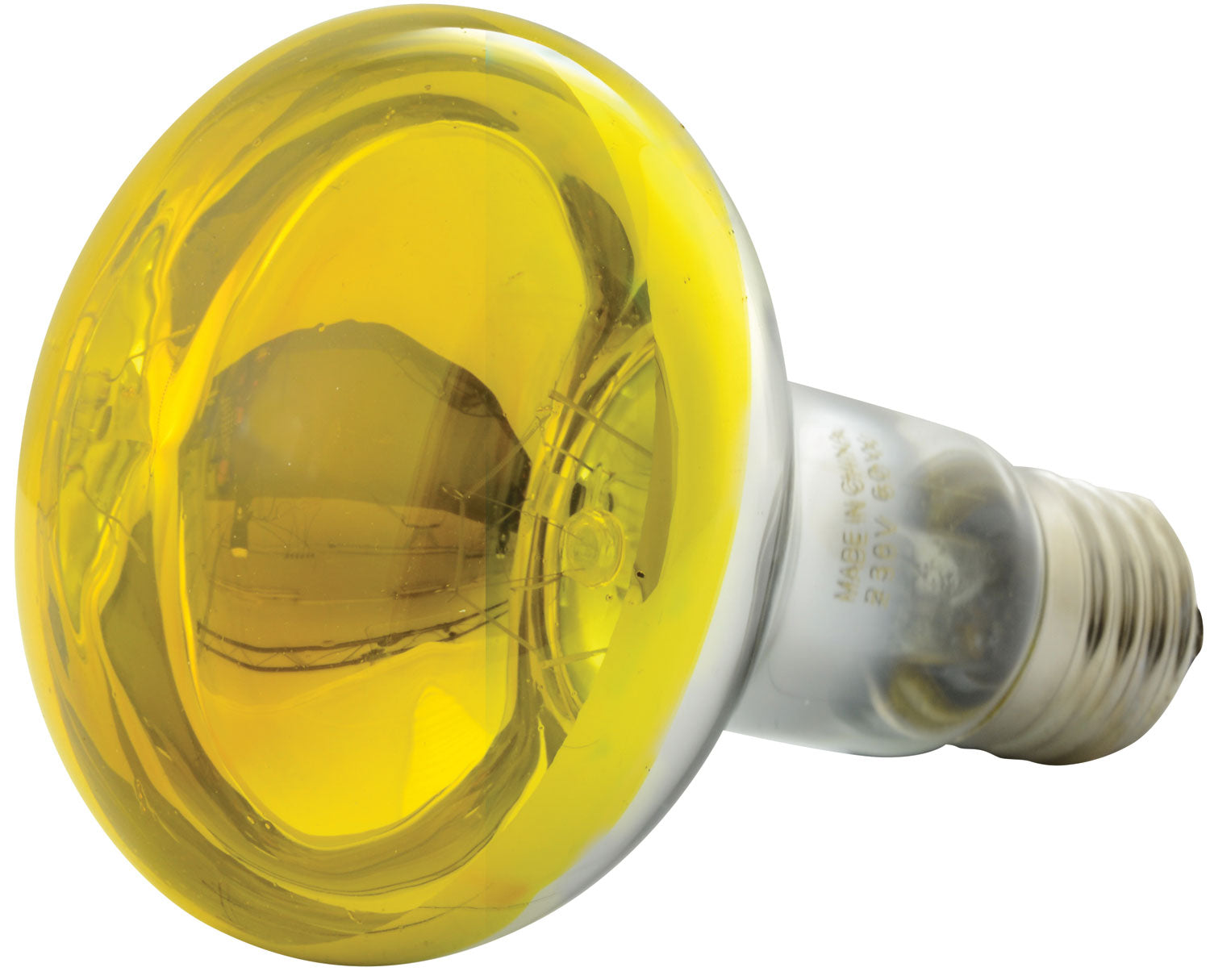 QTX: 160.006UK, R80 Yellow Reflector Bulb, 60W, E27 Fitting, 750 Hours Life