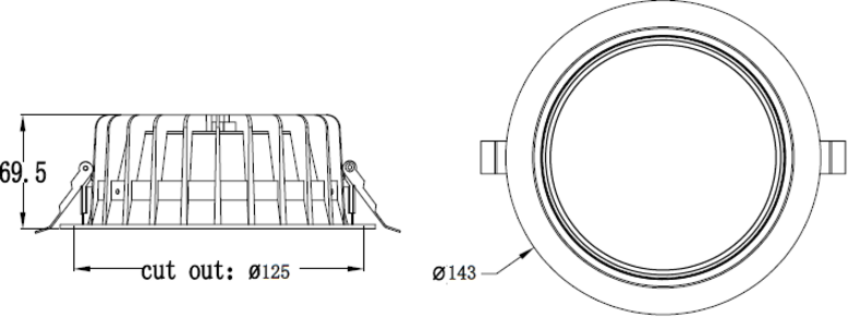 Knightsbridge: SER712, Tri-Wattage LED Recessed Downlight, Adjustable CCT 3000K/4000K/5000K, 7/10/12W, IP40, Aluminium, 230V