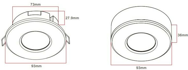 Knightsbridge: OS0025B, IP20 360° 2 in 1 PIR Sensor, Recessed & Surface Mount, Black, Adjustable Lux, 2000W Max
