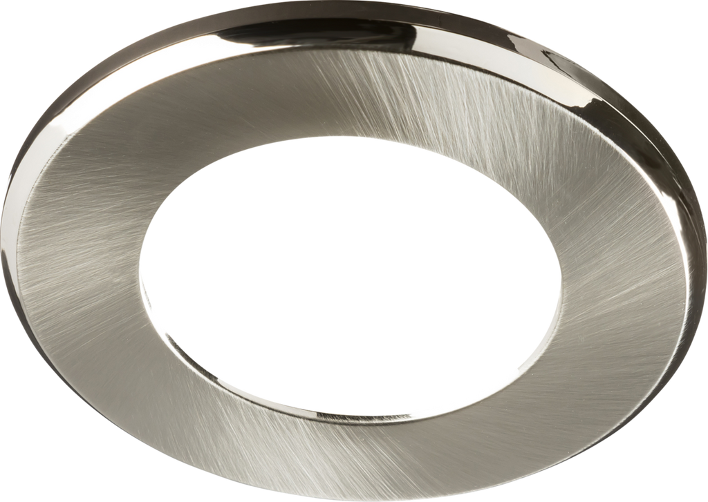 Knightsbridge: CFRBC, Downlight Bezel, Brushed Chrome, 87mm Diameter, IP65 Compatible, Durable ABS