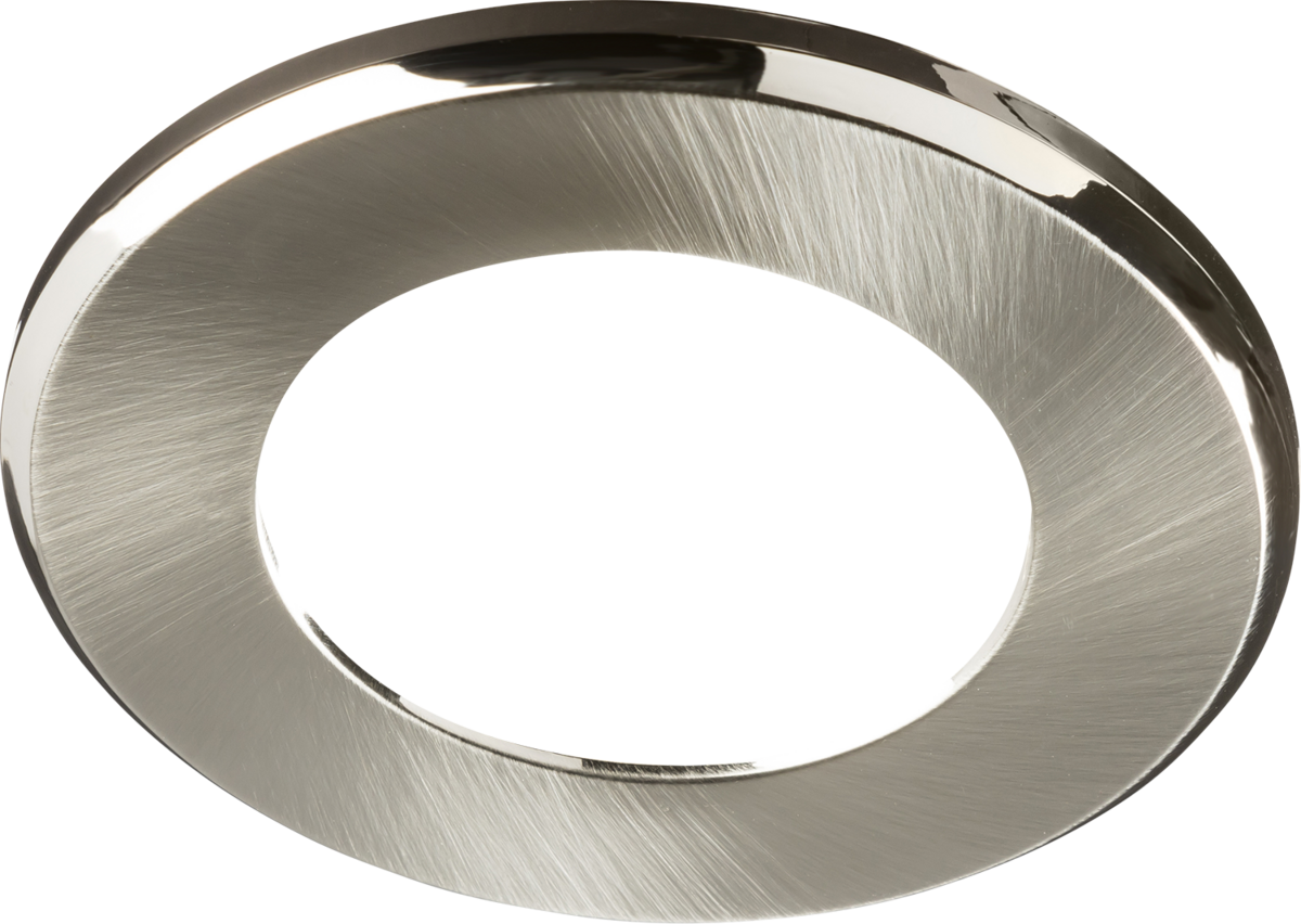 Knightsbridge: CFRBC, Downlight Bezel, Brushed Chrome, 87mm Diameter, IP65 Compatible, Durable ABS