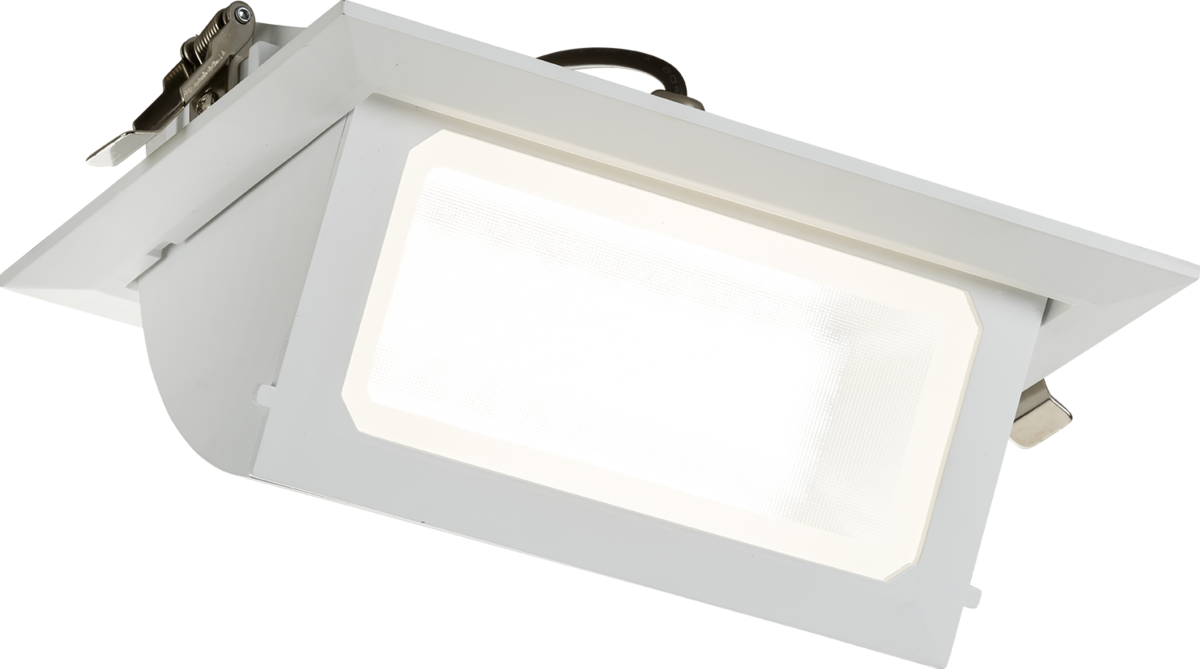 Knightsbridge: SA3040RWAD, SARA 230V IP20 LED Recessed Wallwasher, Adjustable Wattage 30/35/40W, CCT 3000K/4000K/5000K, Aluminium