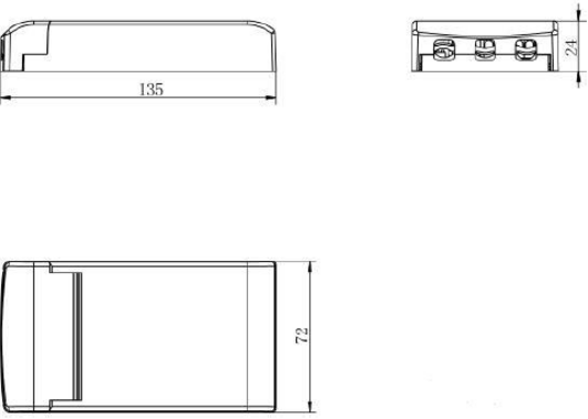 Knightsbridge: 1050DALI45W, 45W DALI2 Adjustable Constant Current LED Driver, 230V, IP20, White
