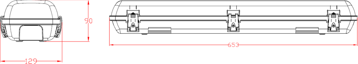 Knightsbridge: TRLEDA221EM, 110V Twin LED Non-Corrosive Emergency Light, 22W, IP65 Rated, Cool White, 3-Hour Backup