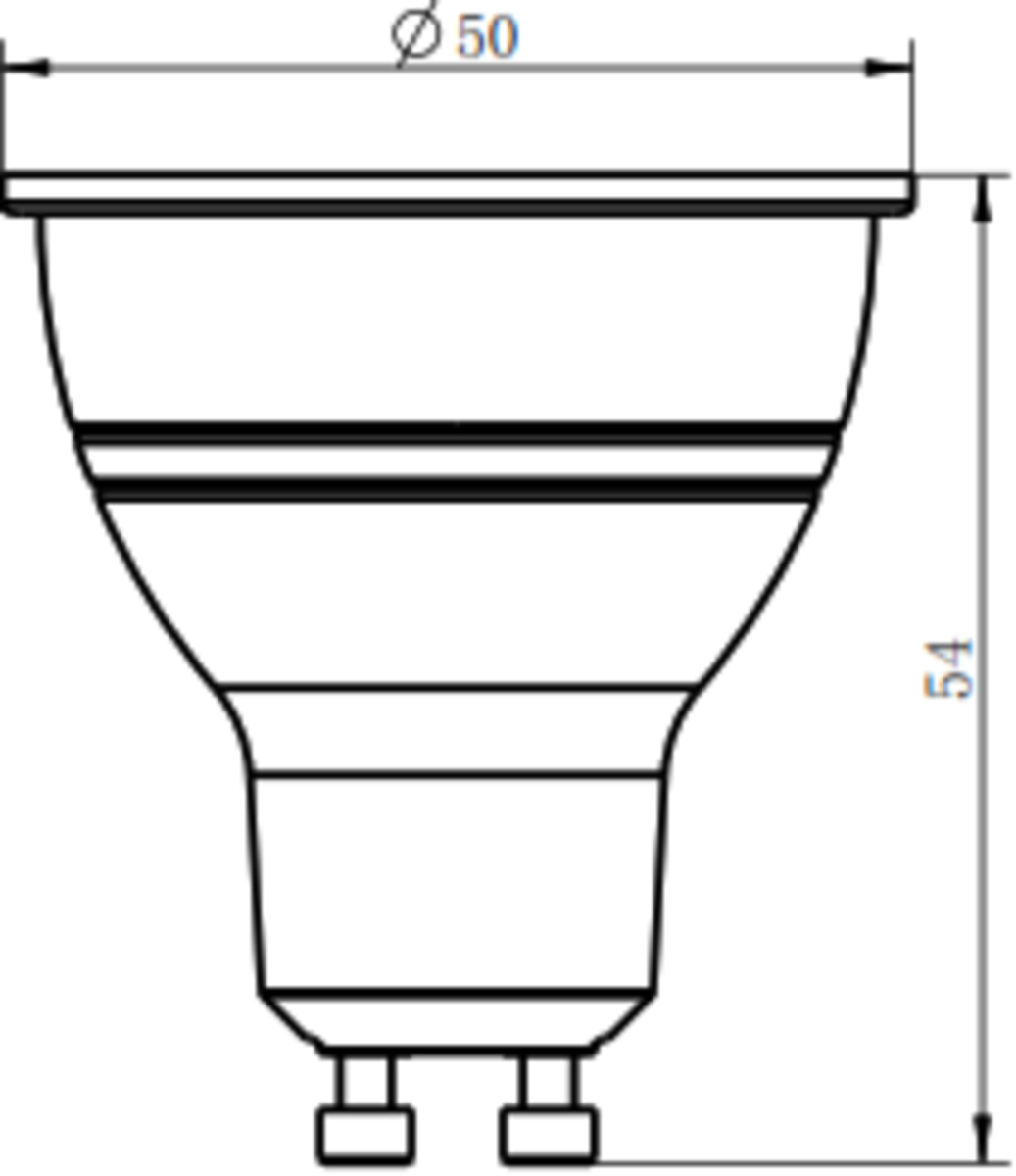Knightsbridge: GU5LDCW, 5W GU10 LED Bulb, Dimmable, Cool White, 440 Lumens, 4000K, 230V, 35° Beam Angle, Aluminium & Polycarbonate