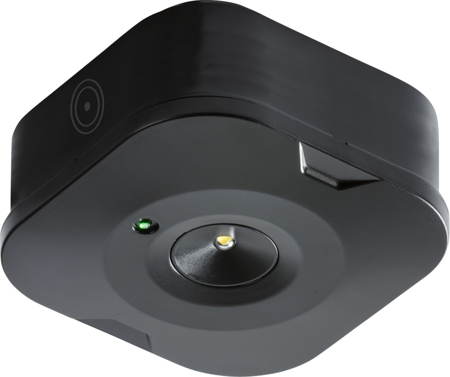 Knightsbridge: EMSUR2BK, Surface Mount Emergency Downlight, 230V, 3W, LED, Non-Maintained, IP20, Black, 5000K