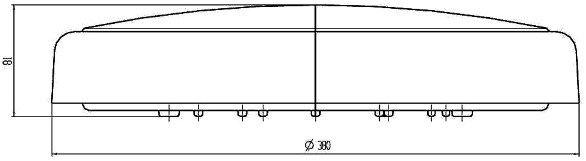 Knightsbridge: BT20CTS, 230V IP65 20W Adjustable LED Bulkhead, Microwave Sensor, Low Profile, 1050lm, White
