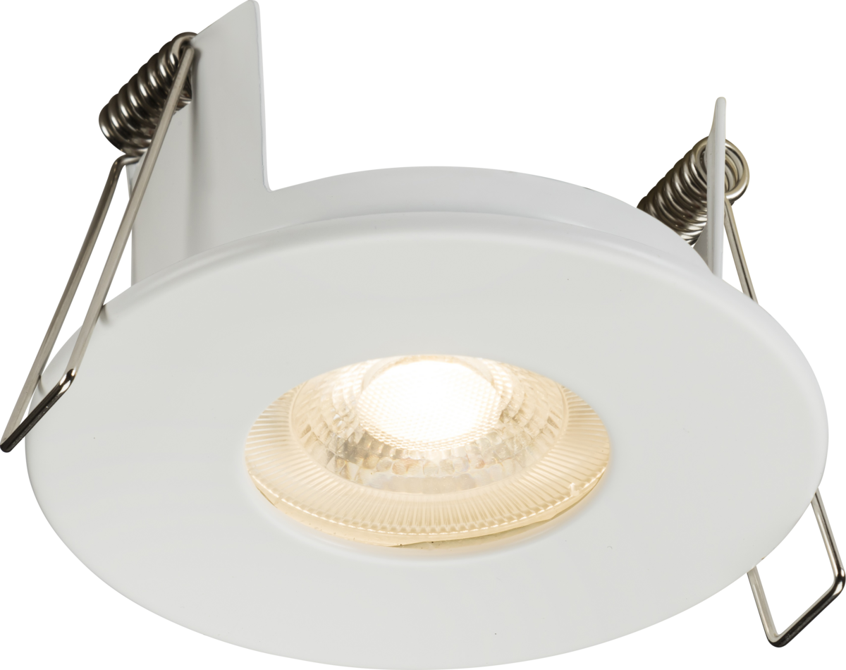 Knightsbridge: FRNFMW, Fire-rated Open-back Downlight, GU10, Matt White, IP20, 230V, 7W
