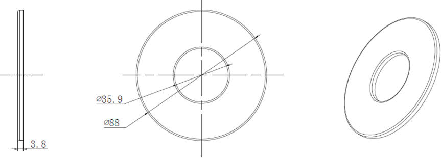 Knightsbridge: FRNFBEZMB, Magnetic Bezel for FireNova Downlight, Matt Black, Polycarbonate, 88 mm Diameter