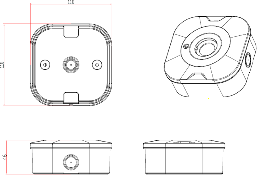 Knightsbridge: EMSUR2BK, Surface Mount Emergency Downlight, 230V, 3W, LED, Non-Maintained, IP20, Black, 5000K