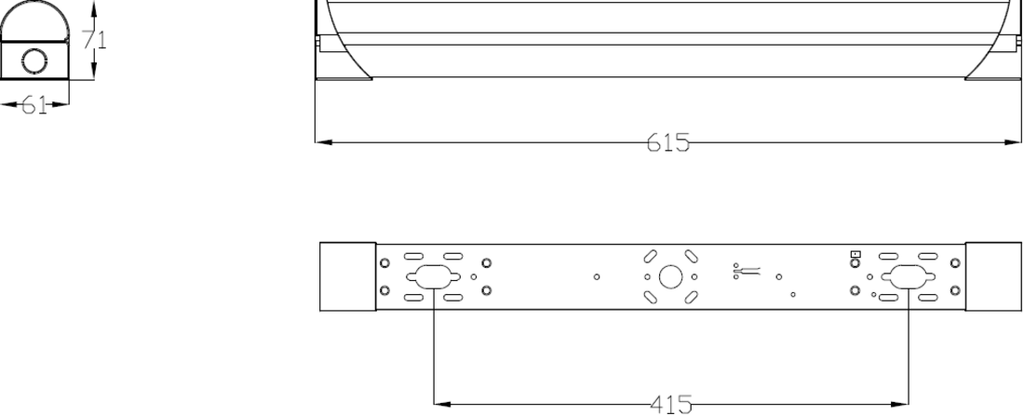 Knightsbridge: BATS2, 230V 2ft 12W LED Batten, Energy Efficient, IP20, Cool White Light, 4000K, 1315 lm