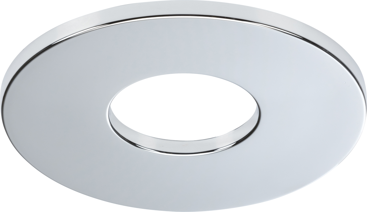 Knightsbridge: FRNFBEZPC, Magnetic Bezel for FireNova Downlight, 88 mm Diameter, 3 mm Projection, Polished Chrome, Polycarbonate