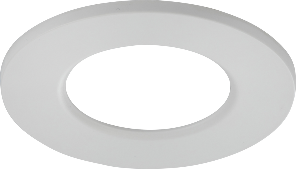 Knightsbridge: RE6BZW, RenuLED Bezel for Fixed and Tilt Downlight, 88mm Diameter, Durable ABS Construction, White Finish