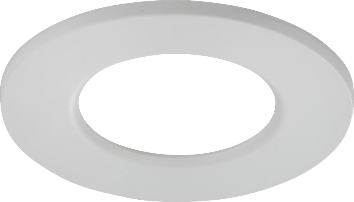 Knightsbridge: RE6BZW, RenuLED Bezel for Fixed and Tilt Downlight, 88mm Diameter, Durable ABS Construction, White Finish