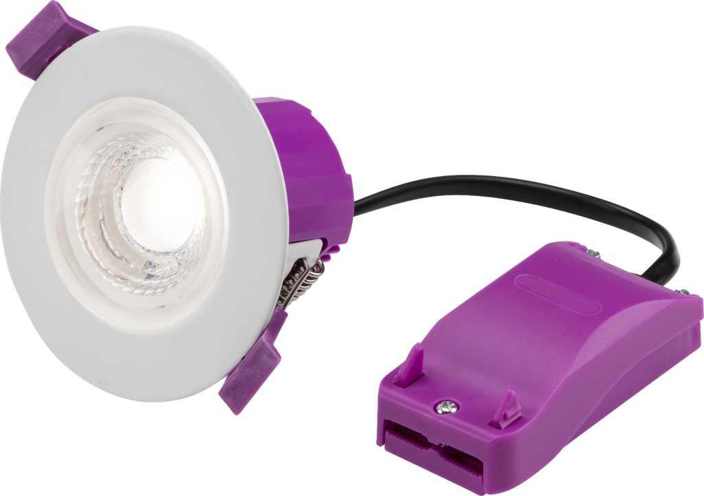 Knightsbridge: RE6CTF, 6W Fire-Rated LED Downlight, IP65, Dimmable, 3 Selectable CCT, 230V