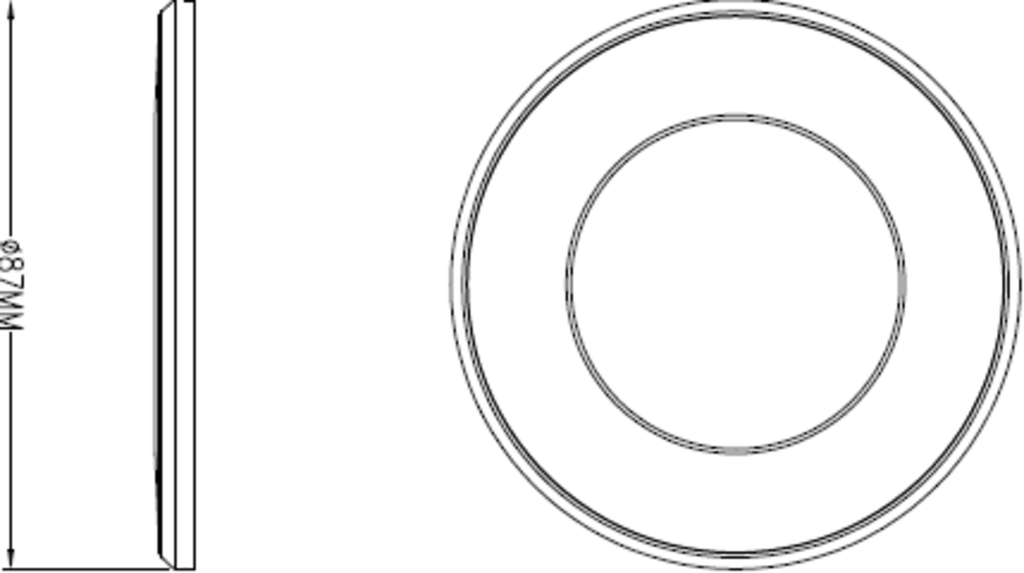 Knightsbridge: CFRBC, Downlight Bezel, Brushed Chrome, 87mm Diameter, IP65 Compatible, Durable ABS