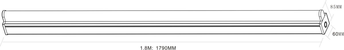 Knightsbridge: T8BLED16EM1, 30W LED Emergency Batten, 1790mm (6ft), 4000K Cool White, Maintained/Non-maintained, IP20