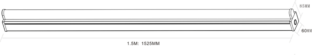 Knightsbridge: T8BLED15EM1, 26W LED Emergency Batten, 1525mm, Cool White, IP20, 3000lm, 4000K