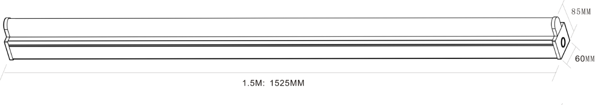 Knightsbridge: T8BLED15EM1, 26W LED Emergency Batten, 1525mm, Cool White, IP20, 3000lm, 4000K