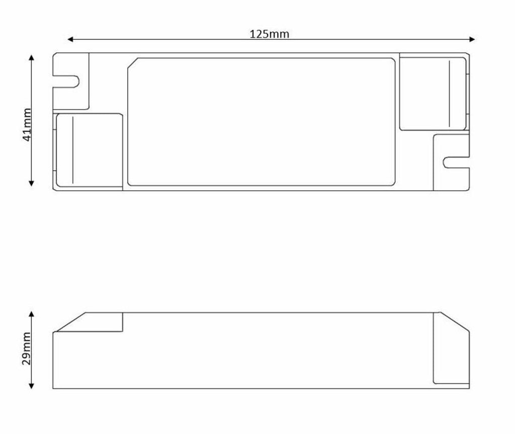 Knightsbridge: 1W210DA, 350mA Dimmable LED Driver, 16.5W, Constant Current, IP20, White Polycarbonate, 230V