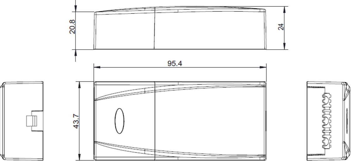 Knightsbridge: LEDFWIFI, Smart LED Flex WiFi Controller, Dimmable RGB, Voice Control, IP20, White Polycarbonate, 12V / 24V, 100 Fitting Zones