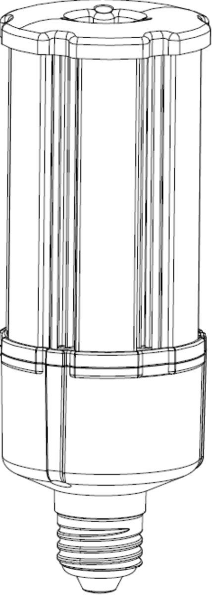 Knightsbridge: CRN27CW, 27W LED E27 Corn Lamp, 230V, 3750lm, 4000K, Non-Dimmable, IP20, White