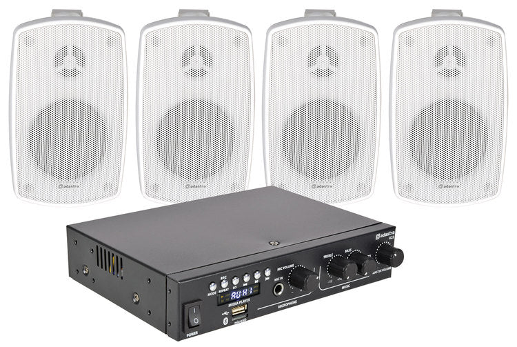 Adastra: 300.105UK, Smart Pack Outdoor 4, Medium Space Audio Kit, 4 x IP44 Speakers
