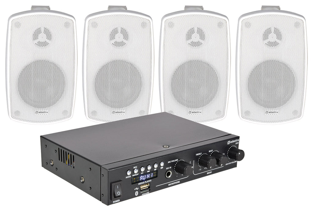 Adastra: 300.105UK, Smart Pack Outdoor 4, Medium Space Audio Kit, 4 x IP44 Speakers