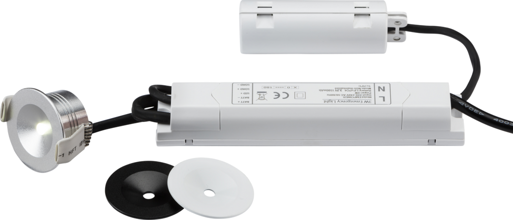 Knightsbridge: EMPOWER3, 3W LED Emergency Downlight, Non-Maintained, White Polycarbonate, 120 Lumens, IP20