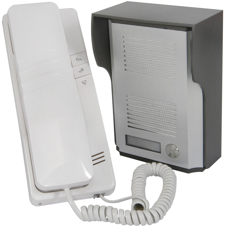 Mercury: 350.010UK, 2 Wire Door Phone System, Intercom, Weatherproof Outdoor Unit, 12V, IP44 Rated, 100m Range