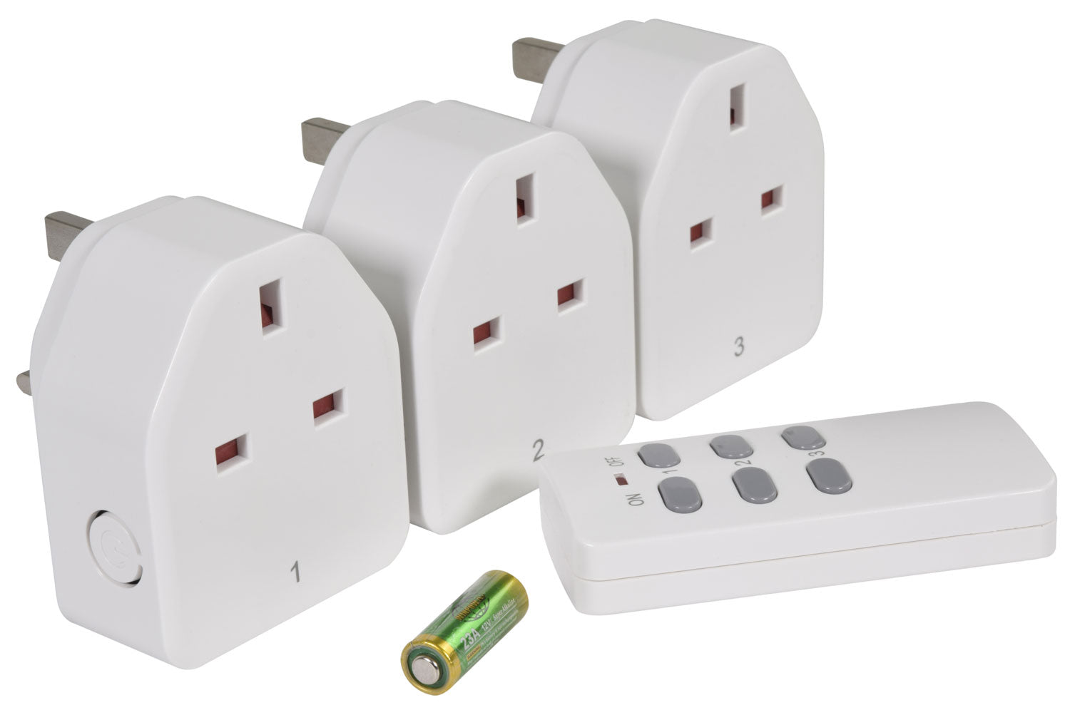 Mercury: 350.114UK, Programmable Wireless Remote Control Sockets, 3 Sockets, 240V, 3120W, 30m Range