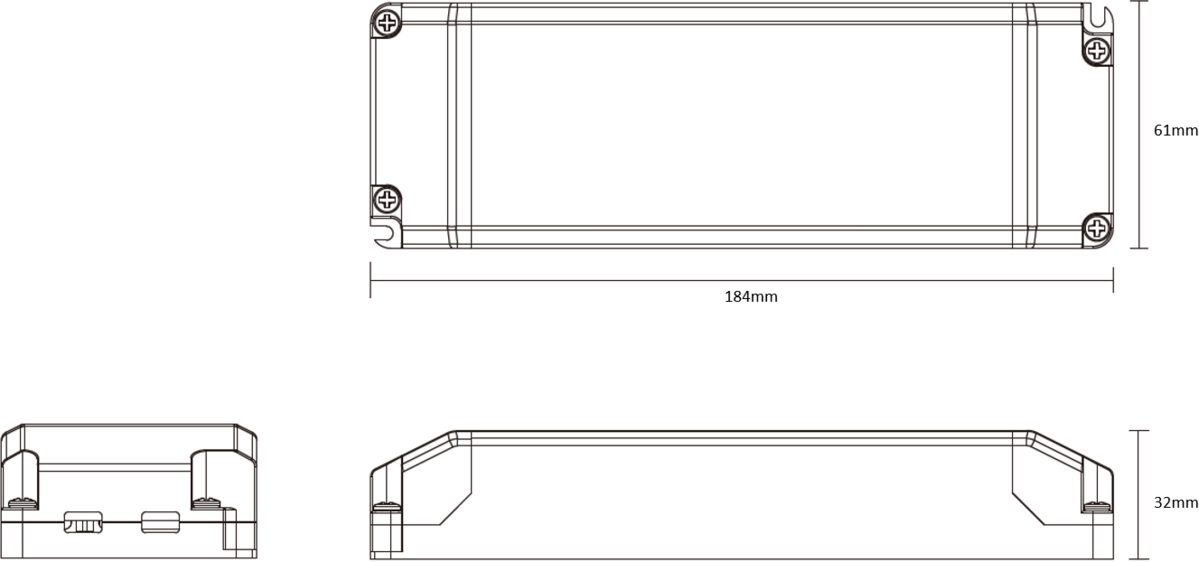 Knightsbridge: 12DC75, 12V 75W Constant Voltage LED Driver, Class II, Polycarbonate, IP20, White Finish