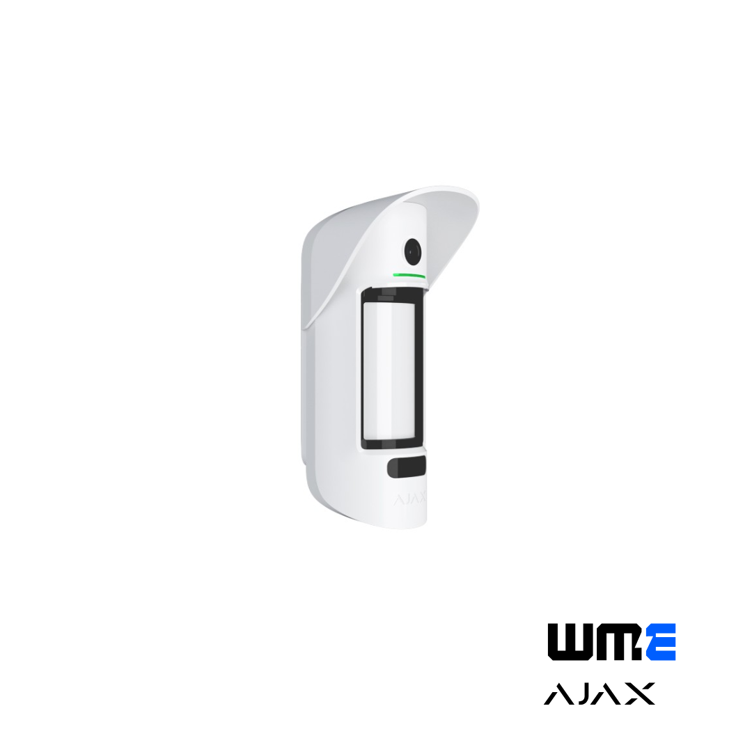 Ajax: MOTIONCAM OUTDOOR(WHITE), Wireless Outdoor Motion Detector with Photo Camera, Verified Alarms