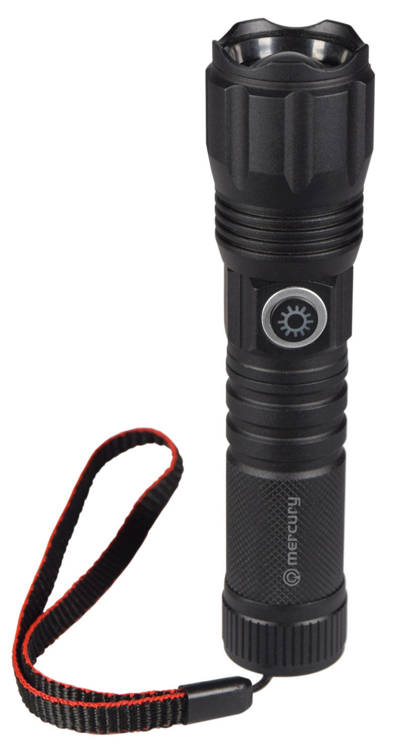Mercury: 410.307UK, Rechargeable LED Torch, 4 Lighting Modes, USB C, Water Resistant, 2000mAh