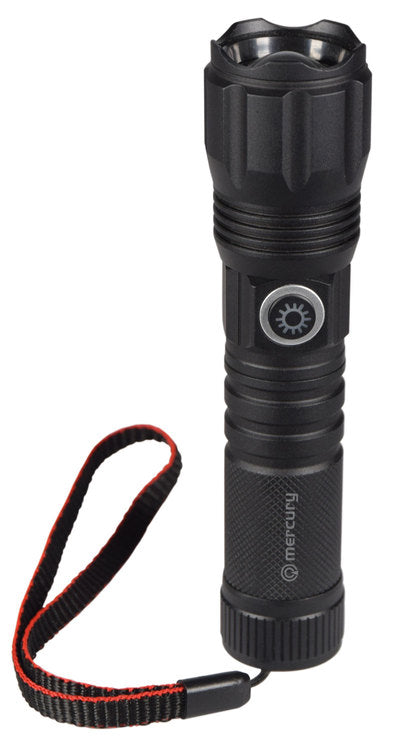 Mercury: 410.307UK, Rechargeable LED Torch, 4 Lighting Modes, USB C, Water Resistant, 2000mAh