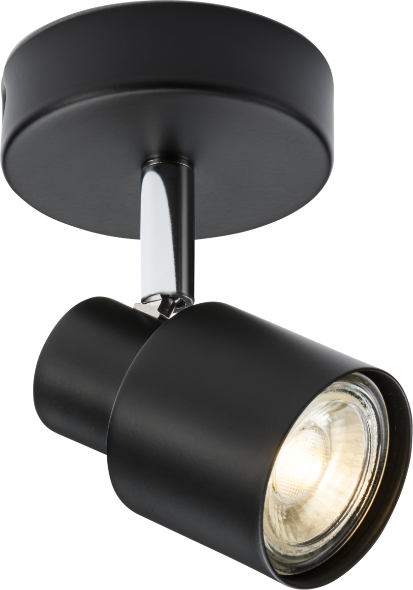 Knightsbridge: CSP1MB, 230V GU10 Adjustable Single Spotlight, Matt Black, IP20, 50W Max