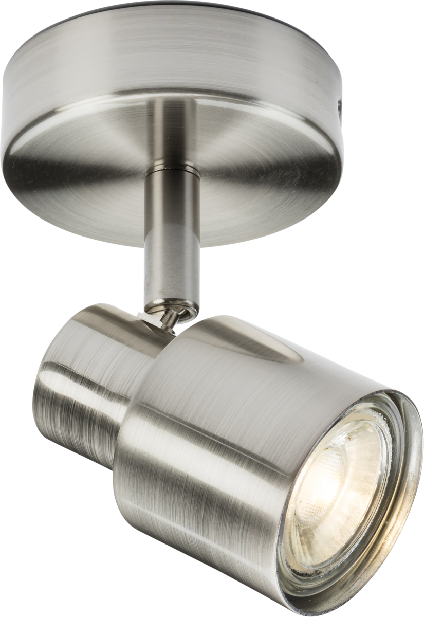 Knightsbridge: CSP1BC, GU10 Single Spotlight, Adjustable Head, Brushed Chrome Finish, 50W Max, IP20