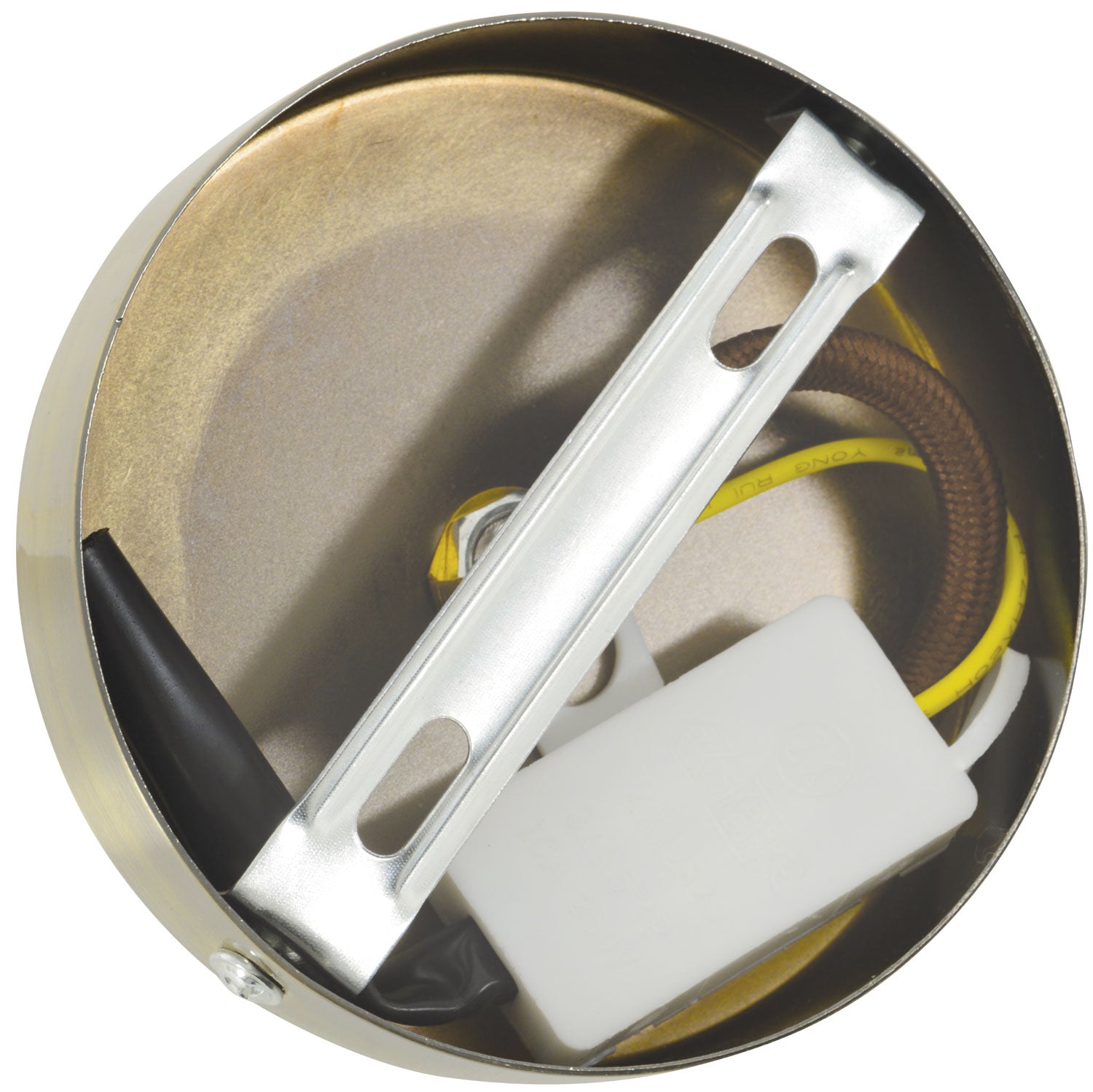 LYYT: 429.501UK, Vintage E27 Pendant Cord Set, Antique Brass, 1.8m, 60W Max, Includes Ceiling Rose