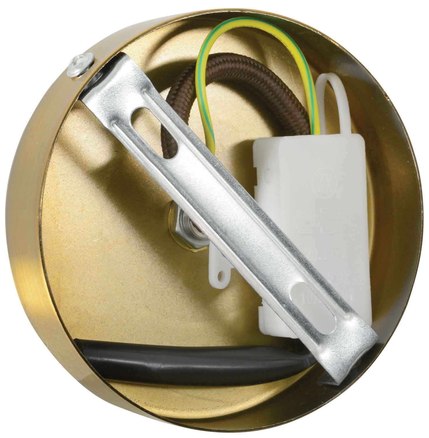 LYYT: 429.502UK, Vintage E27 Pendant Cord Set, Antique Gold, 1.8m Braided Cable, E27 Lamp Holder