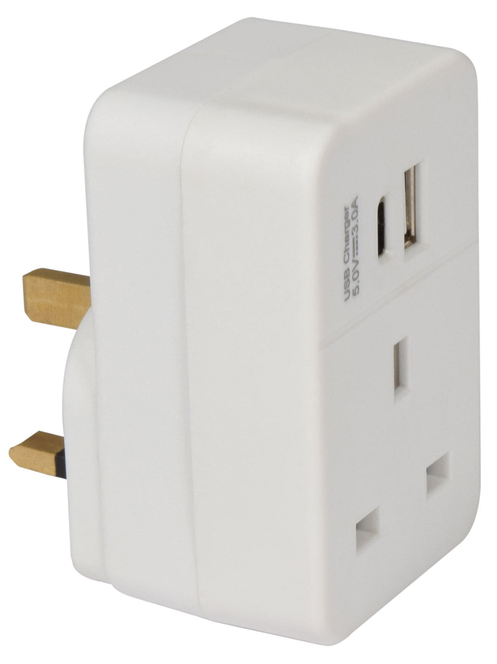 Mercury: 429.691UK, UK Mains Adaptor, Plug Through with USB A & C, Fast Charging, 13A