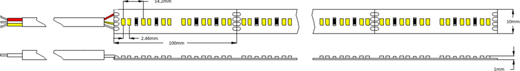 Knightsbridge: LFC24CCT, 24V LED Flex Lighting, CCT Adjustable 2700K-6000K, 30M Reel, IP20, 94.4 lm/W