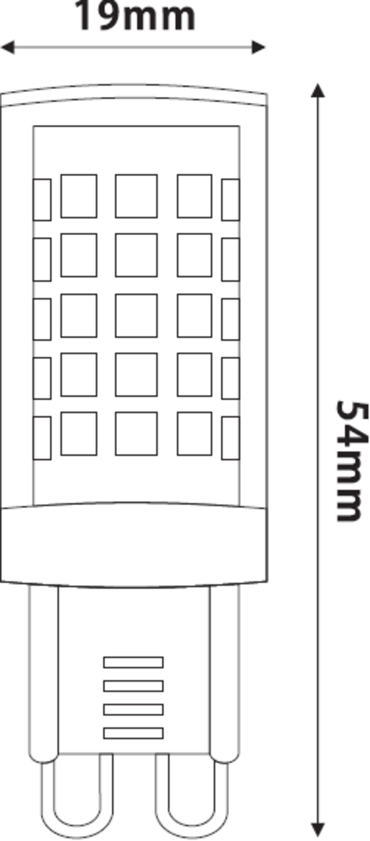 Knightsbridge: G9LED16, 4W LED Dimmable Lamp, Warm White 2700K, Ceramic & Polycarbonate, 390lm, IP20