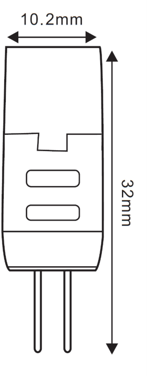Knightsbridge: G4LED5, G4 LED Capsule Light, 1.5W, 12V AC/DC, Warm White 2700K, 95 Lumens