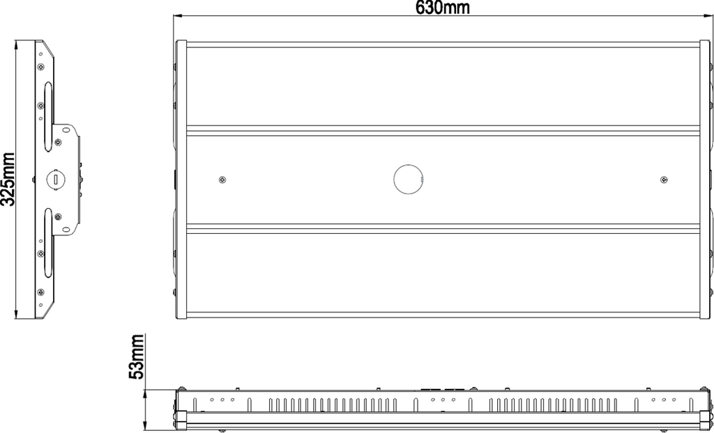 Knightsbridge: LWB165, Dimmable LED Low Bay Light, 230V, 165W, 23220 Lumens, IK06, 5500K