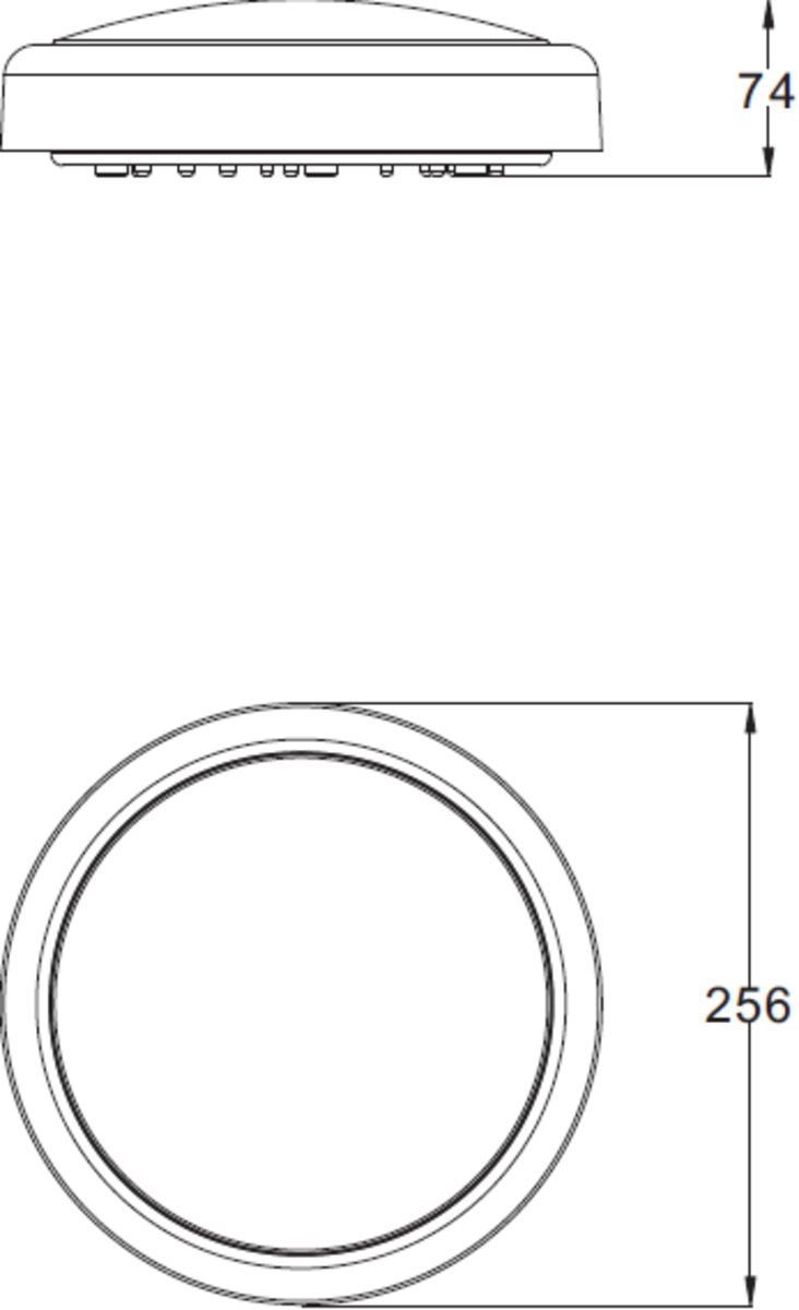 Knightsbridge: BT9ACTCH, Adjustable 9W CCT LED Bulkhead Light, Chrome Trim, IP65, 256mm Diameter, 230V