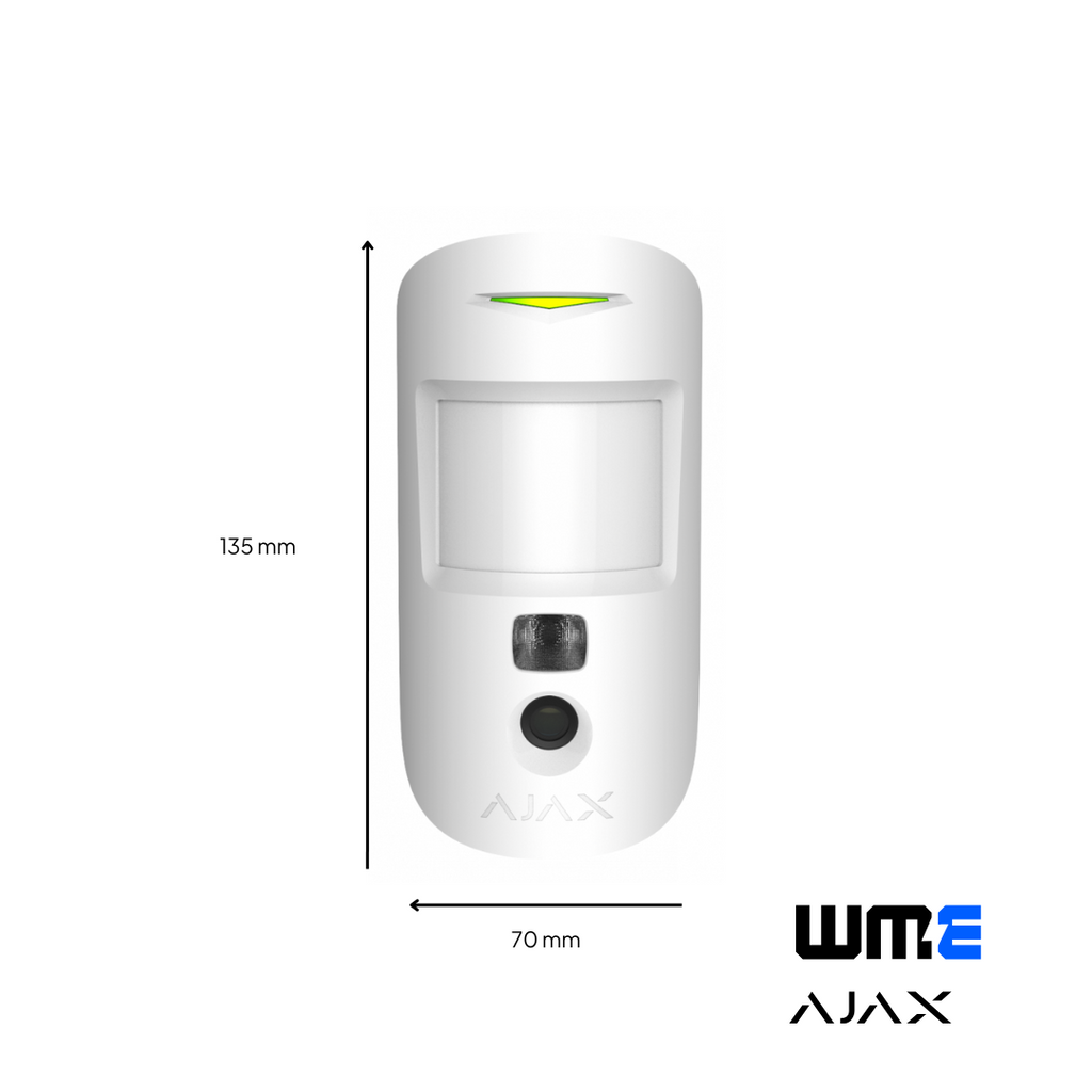 AJAX: MOTIONCAM, Wireless Photo Detector, 1700m Range, 640x480 Camera, 4 Year Battery Life