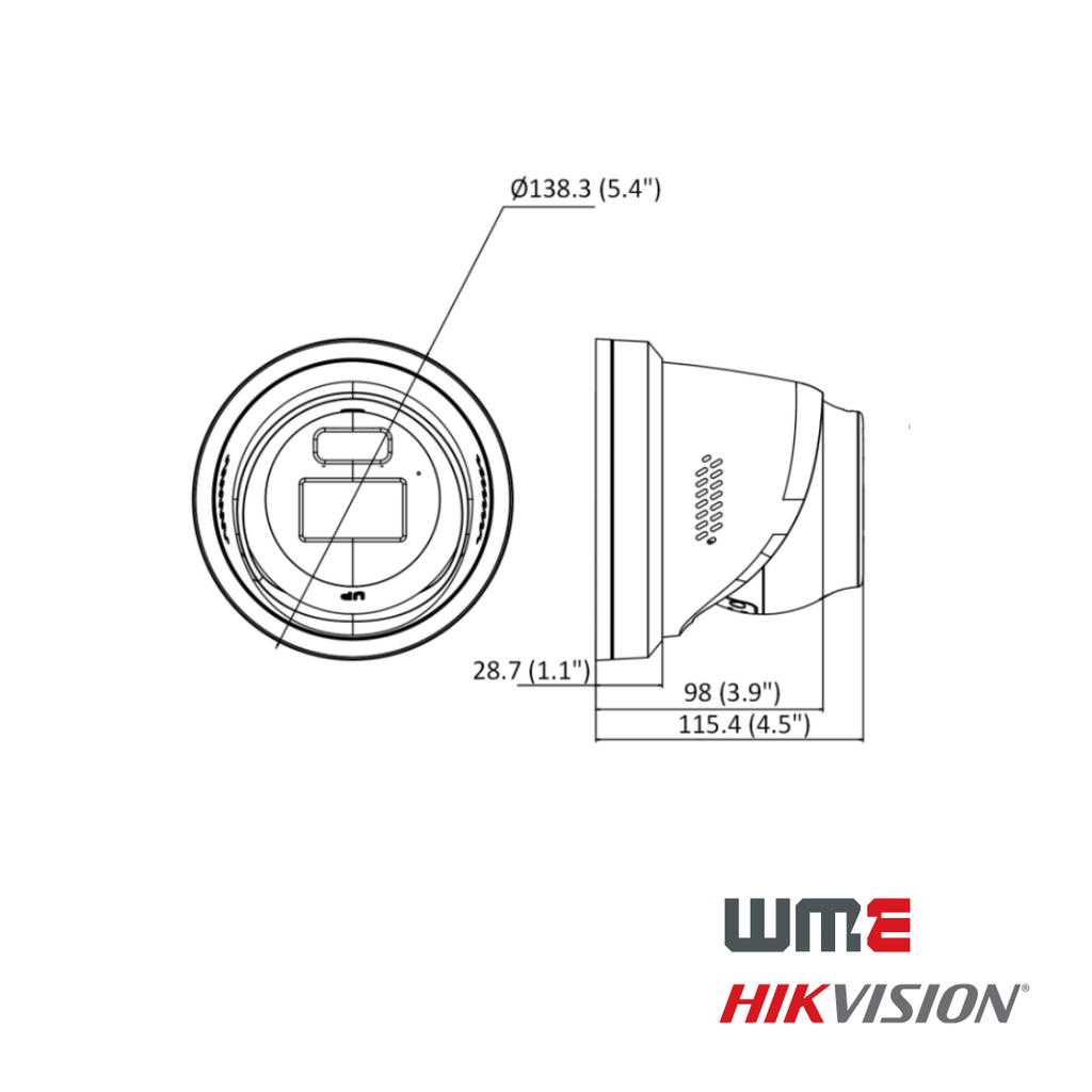 HikVision: DS-2CD2387G2H-LISU/SL(2.8MM)(eF)/BLACK, 8MP Smart Hybrid Light Camera, IP67, H.265+, Two-way Audio, 512GB